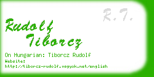 rudolf tiborcz business card